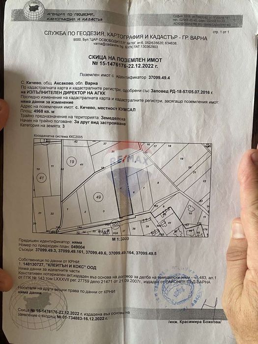 Парцел, с. Кичево, гр. Варна TE