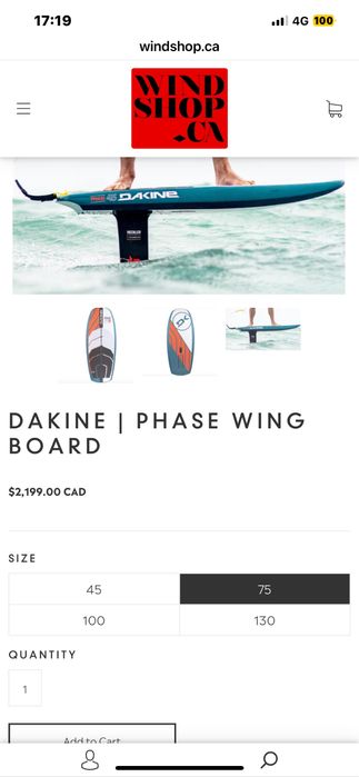 DAKINE PHAZE WING FOIL BOARD,Сърф дъска,Уинг фойл борд,