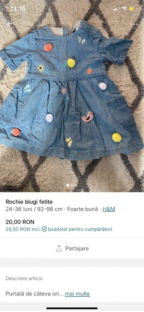 Rochie hm bebelusi