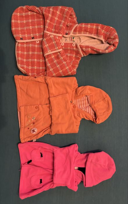 Лот бебешки жилетки за момиче, размер 62 (L), 2-4 месеца