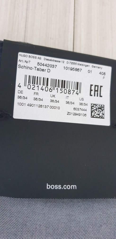 Hugo Boss Schino - Taber D Tapered Fit Mens Size 38/34 НОВО! ОРИГИНАЛ!