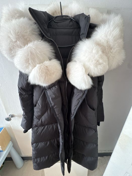 Geaca lunga cu blana naturala