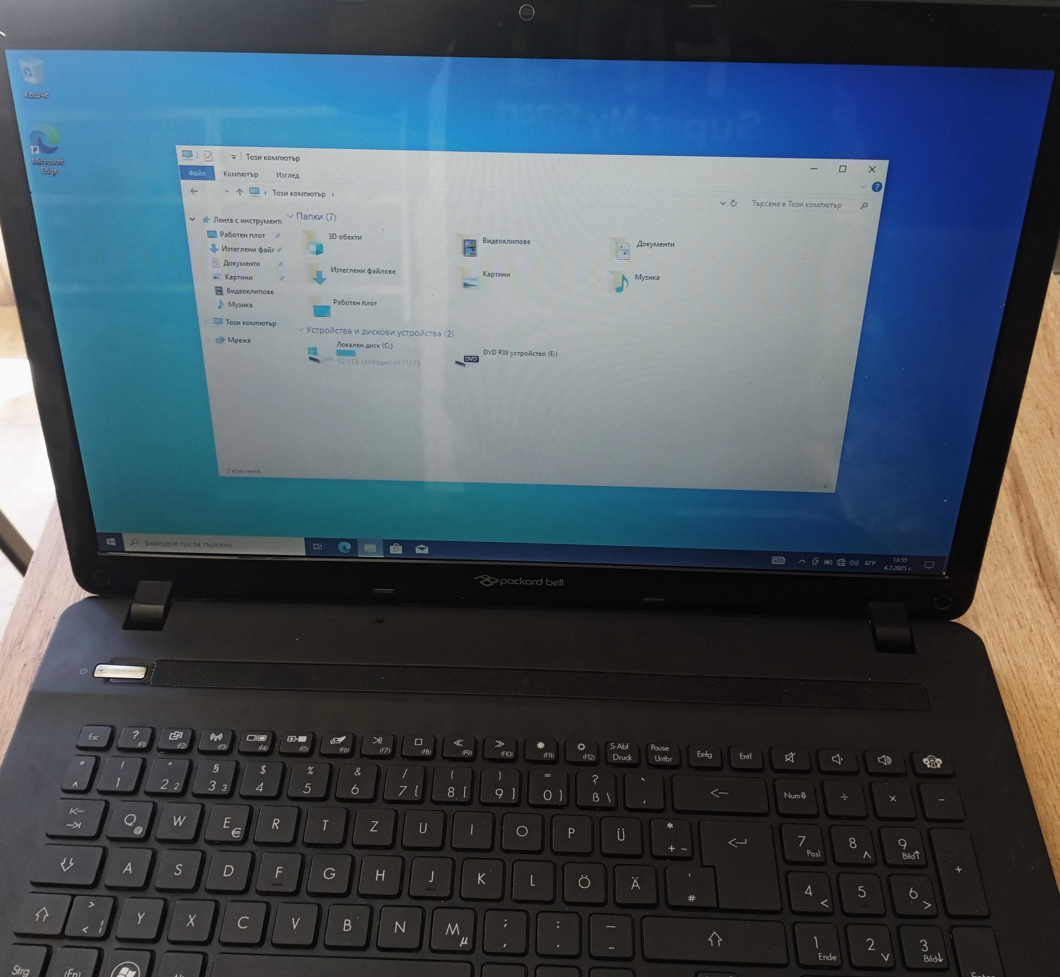 Лаптоп PACKARD BELL i7 SSD 17 "