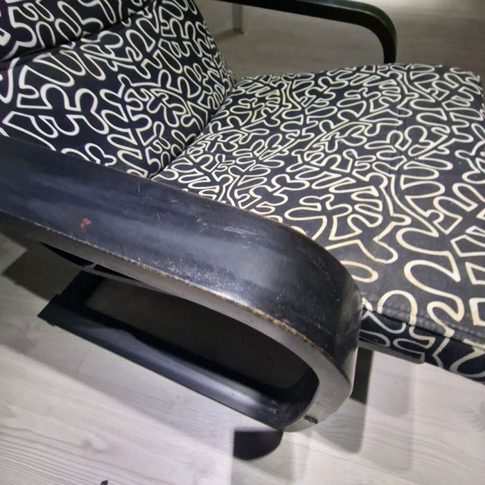 Fotoliu Poang Ikea negru