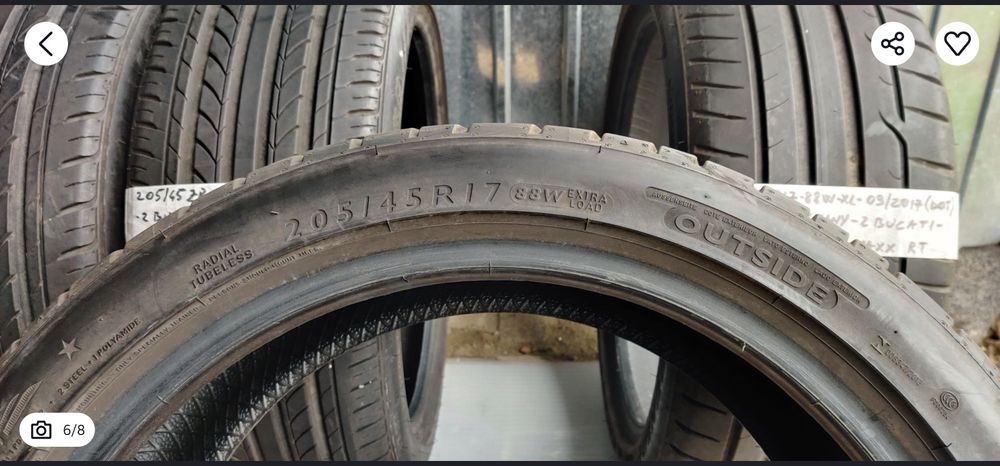 205/45 R17 - Dunlop de vara - 6.7mm! - doua anvelope !