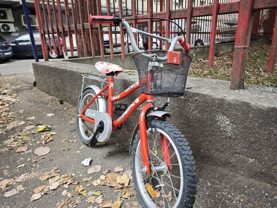 Bicicleta fete roți 14 inch 4-8 ani