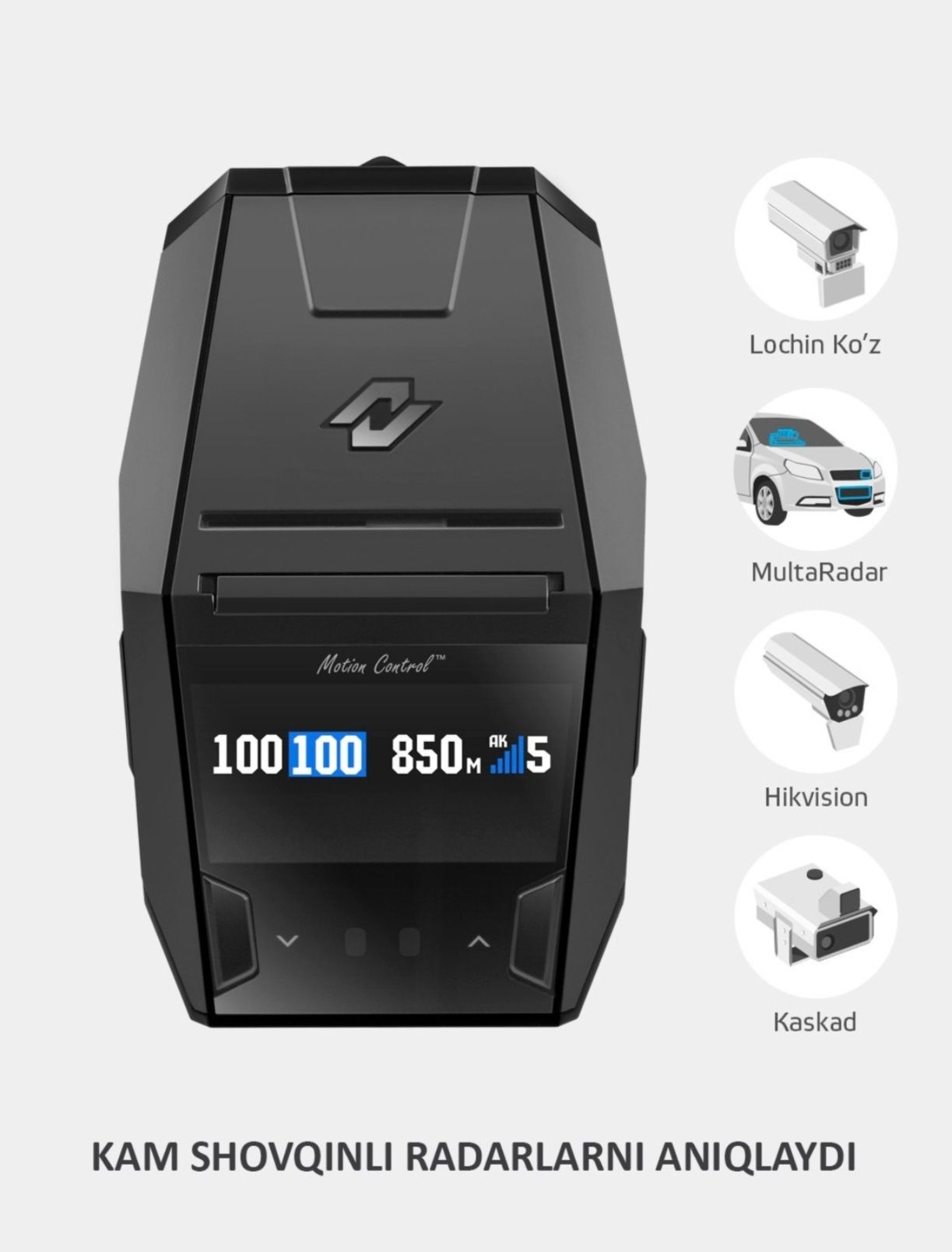 Neoline X-COP 8800s Black WI-FI radar detektori  O'zbekiston versiyasi