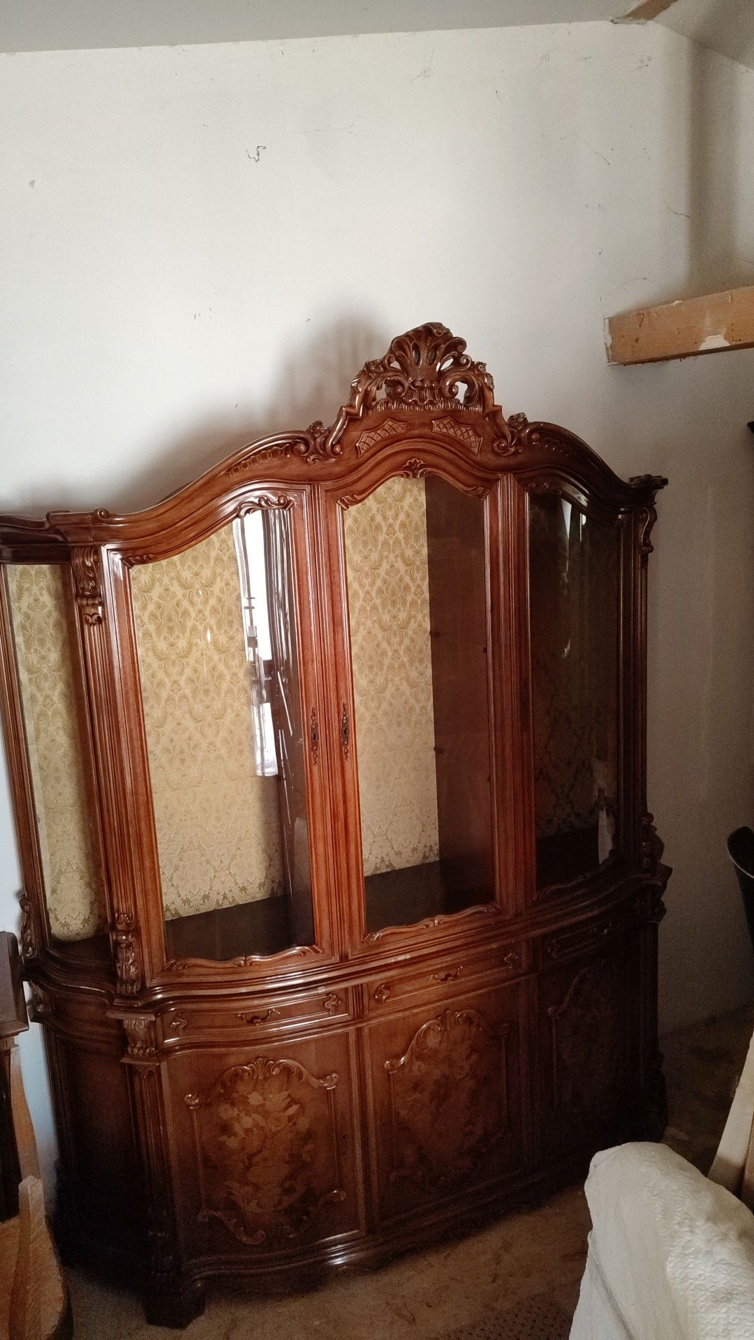 Biblioteca baroc intasiata antica vintage