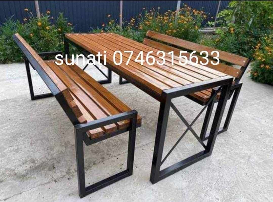 Masa cu doua băncuțe calitative