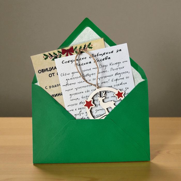 Персонализирано писмо от Дядо Коледа с подарък
