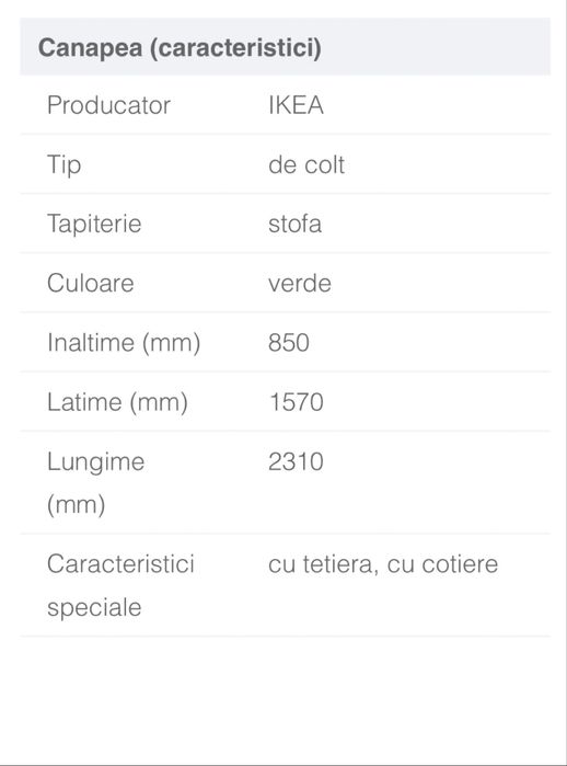 Canapea Ikea Norsborg 3 locuri coltar