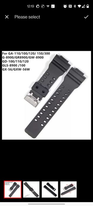 Curea casio g shock GA G GD GLS GX