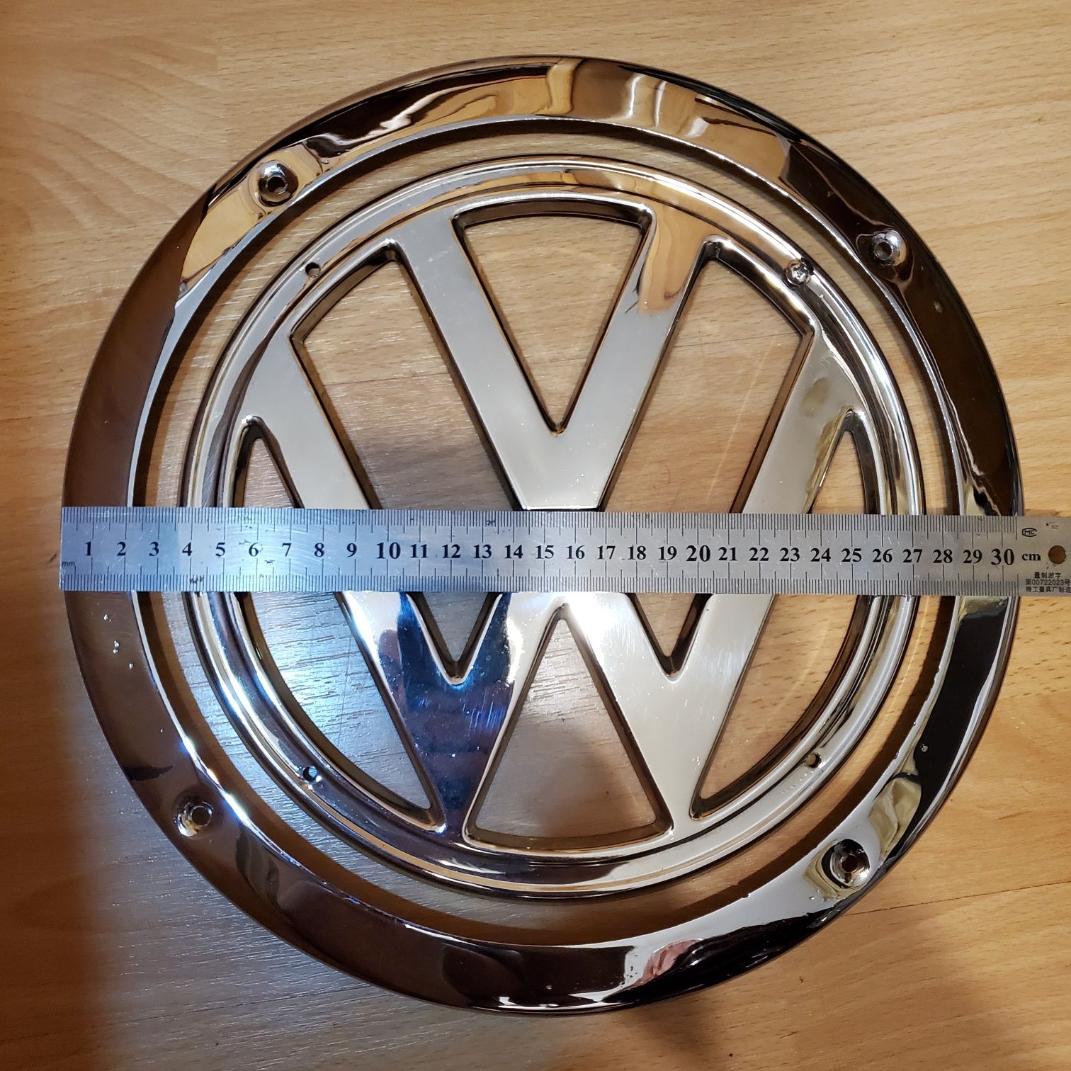 Emblema metalica Nichel Crom -vintage Volkswagen Van  Beetle Hippie