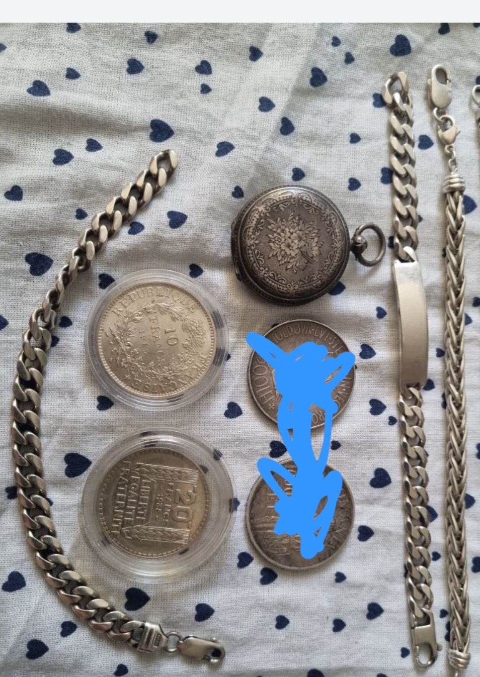 bratari barbati argint ,ceas si monede argint in Iasi