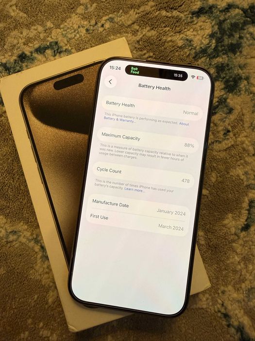 Iphone 15 Pro Titanium 128 - Garantie mai 2026