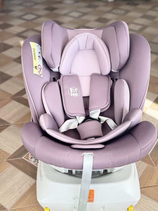 Scaun auto Buf Boof, mov - lila, rotativ, cu isofix,0-36 kg, 40-150 cm