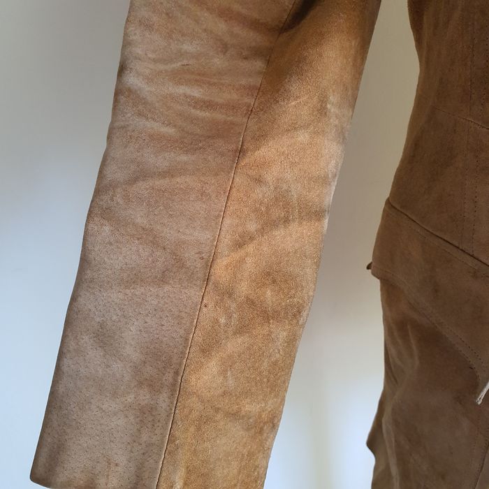 Palton / trench de piele intoarsa