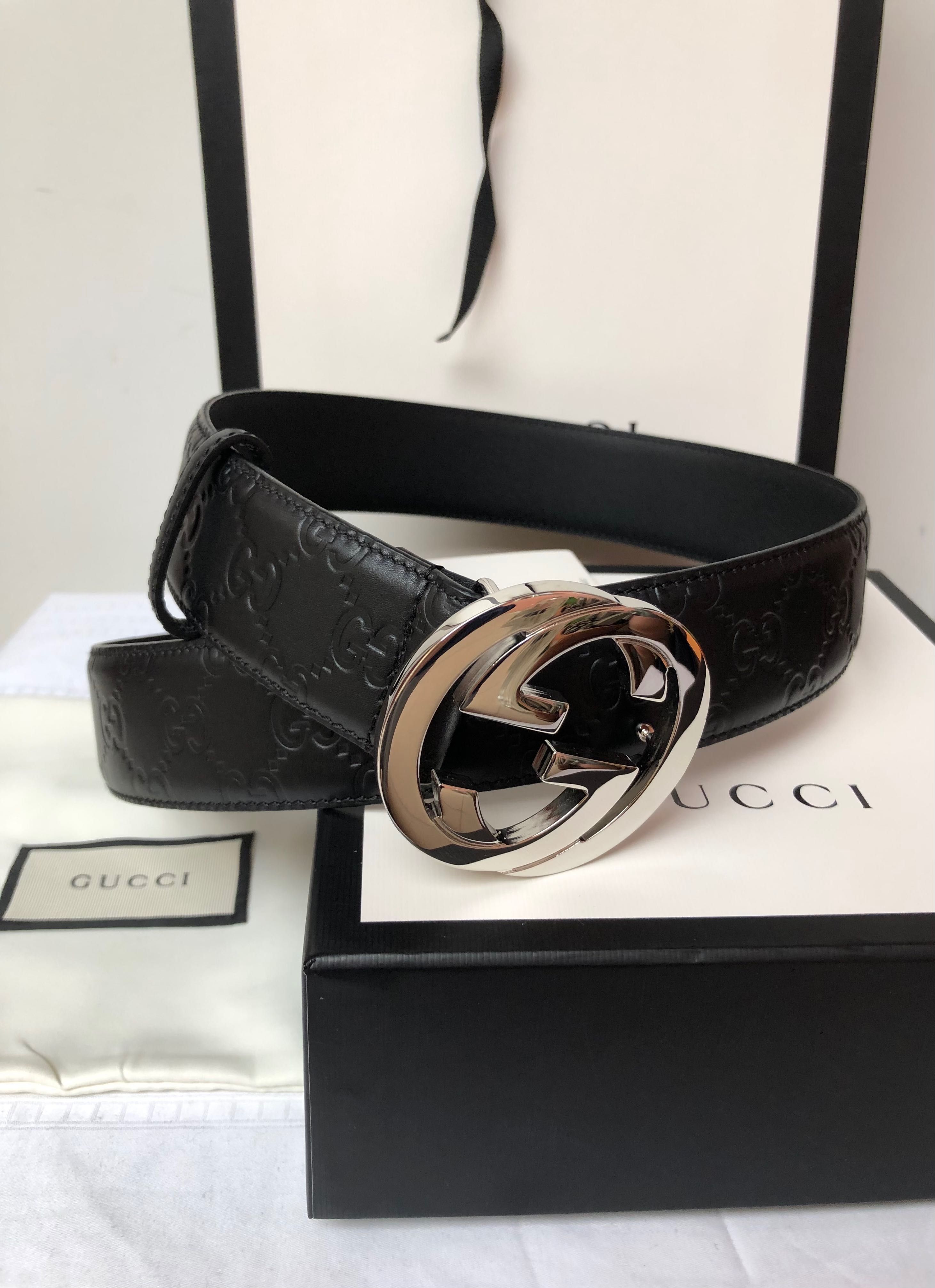 Curea originala Gucci Signature din piele noua cu factura