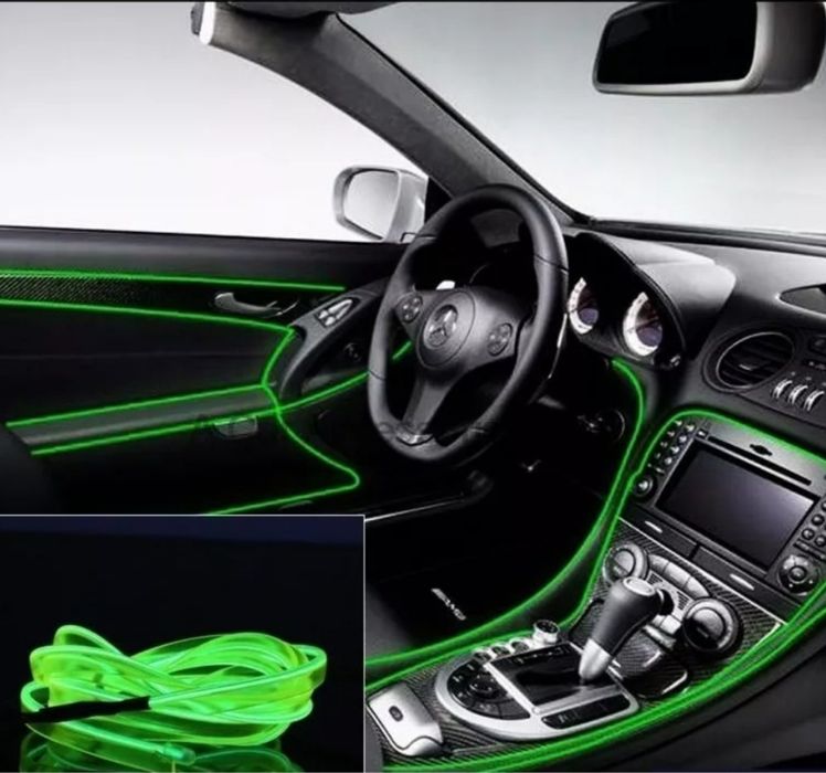 Fir cu lumina ambientala auto 2 metri 3 metri neon ambiental flexibil