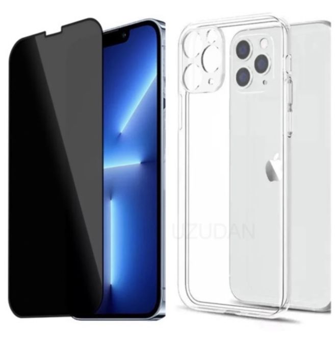 Husa Silc si Folie Sticla Curb Defender Iphone 13/14/15/16E/17 PRO MAX