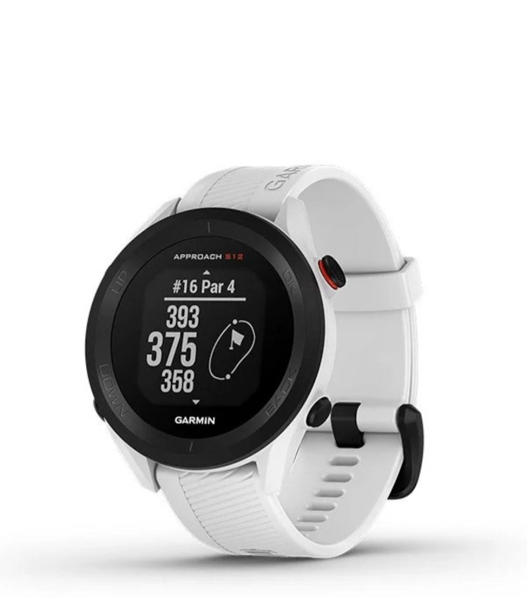 Ceas Smartwatch Garmin Approach S12, 44 mm, HR, GPS, White