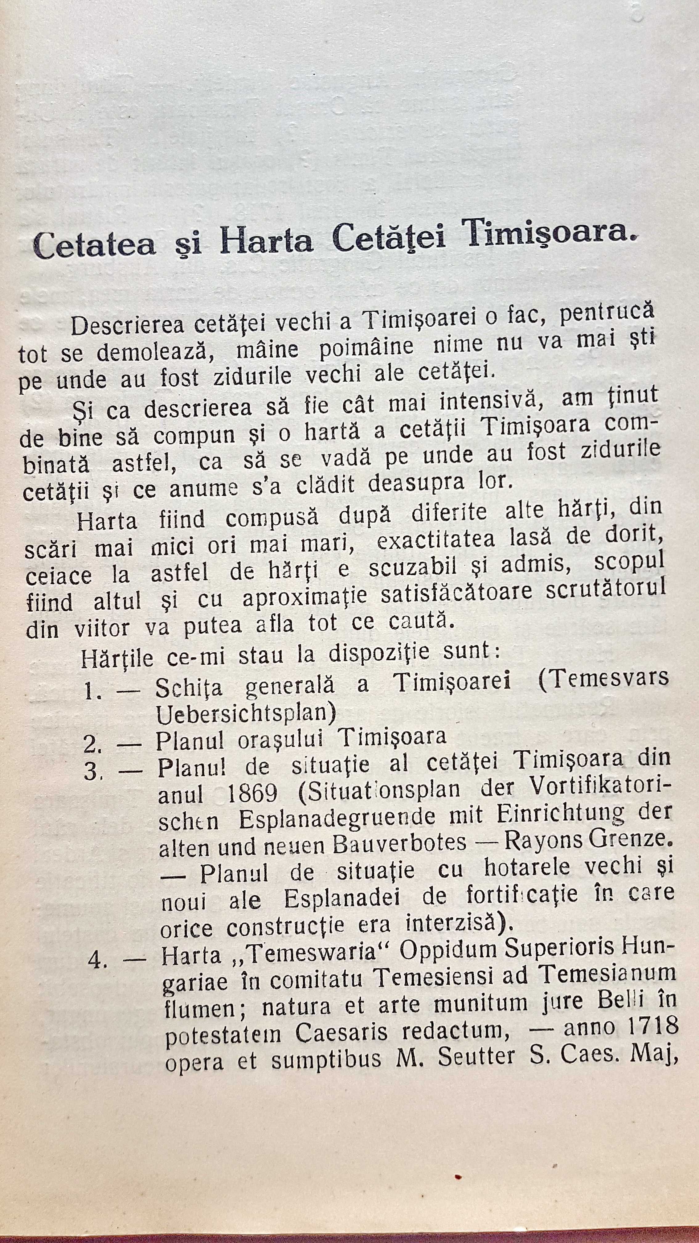 F219-I-Cetatea si Harta TIMISOARA.