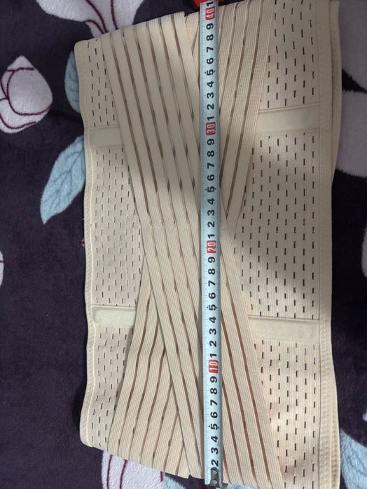 Centura de suport pentru sarcina si postpartum respirabila, bej, L