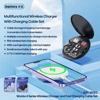 Remax RP-W80 Wireless Charger 15W Multifunctional Data Cable Set 60W