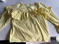 Детска риза Манго Mango жълт памук размер 9-10 г