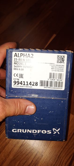Pompă recirculare Grundfos ALPHA2 25-80 N 180 . Made in Franța