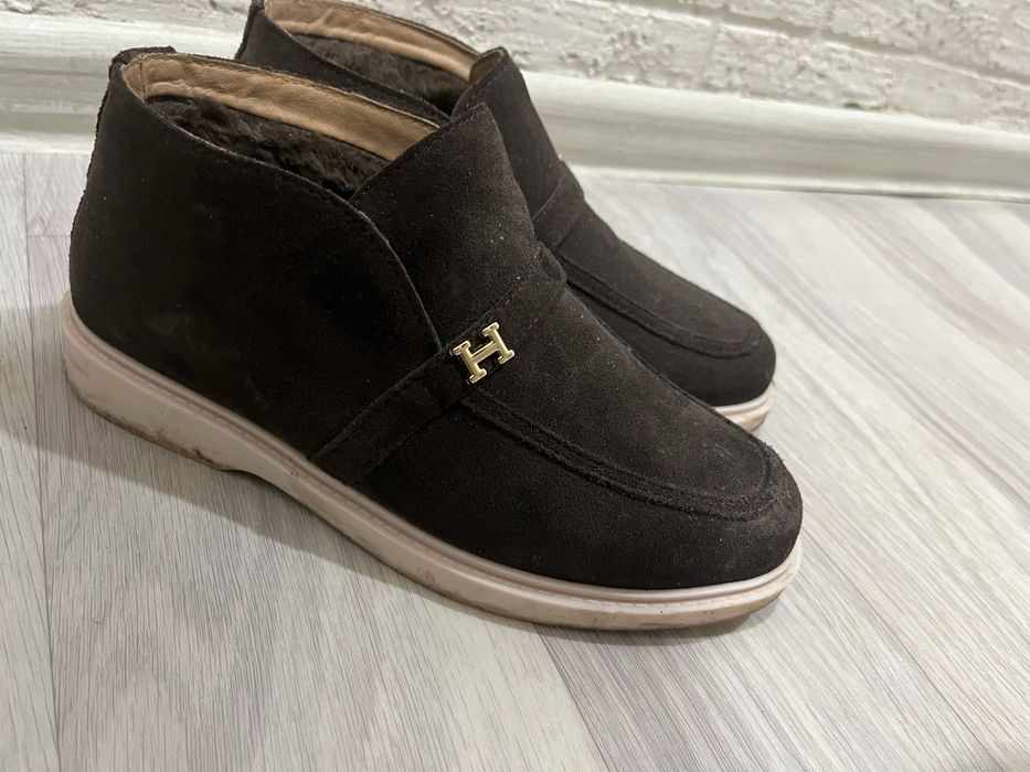 Зимняя обувь, натуральная замша