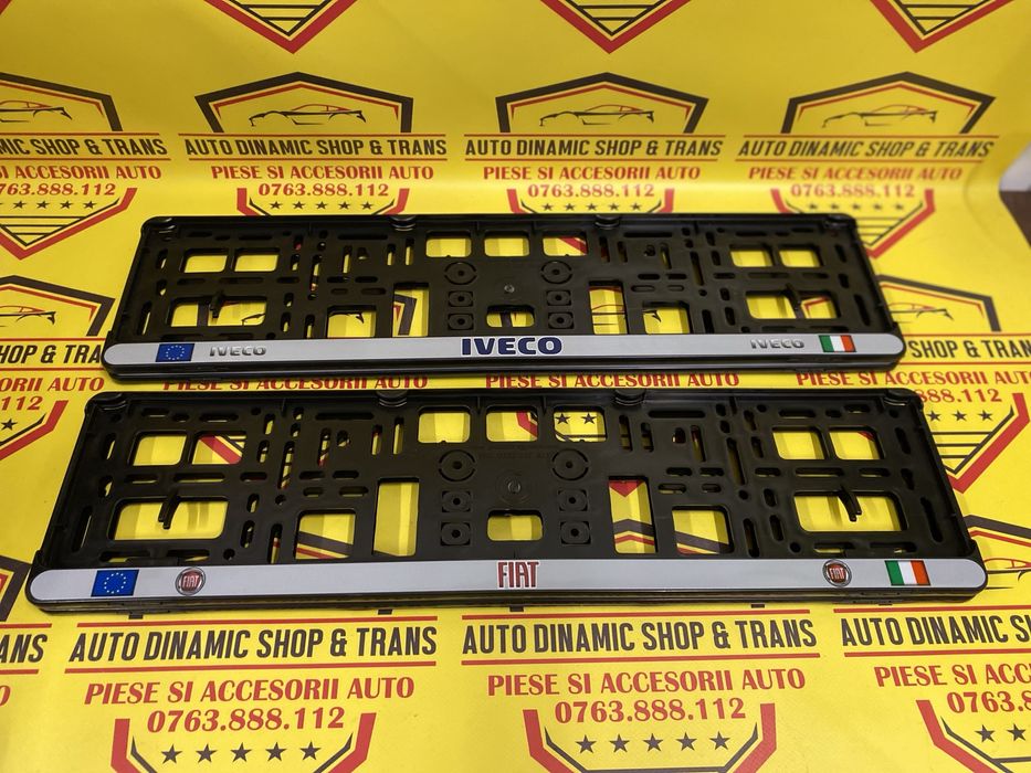 Set 2 suporti numar numere inmatriculare Iveco Fiat