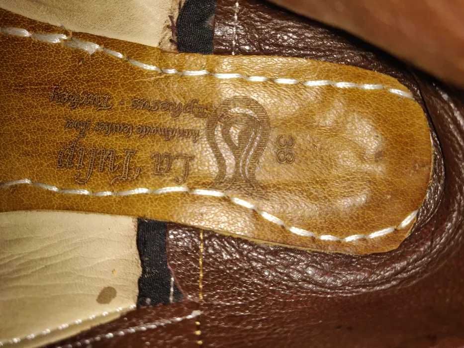 Cizme dama piele naturala, vintage, facut de mana in Turcia, nr.38
