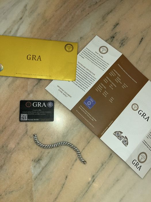 Bratara cuban MOISSANITE 8mm din argint placat cu aur alb de 18k