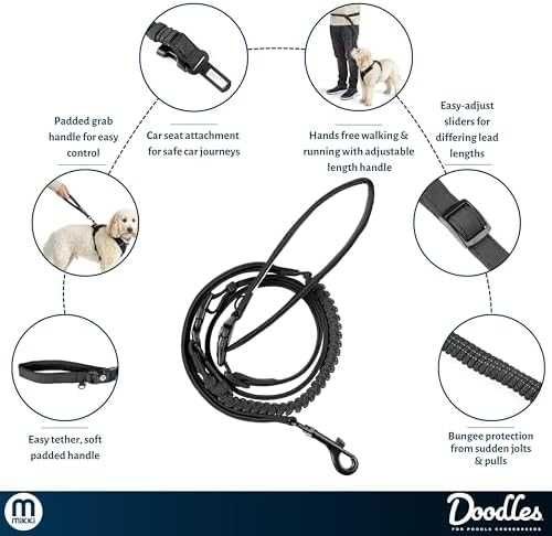 Нова каишка Универсален повод за кучета – регулируем, с колан за кола