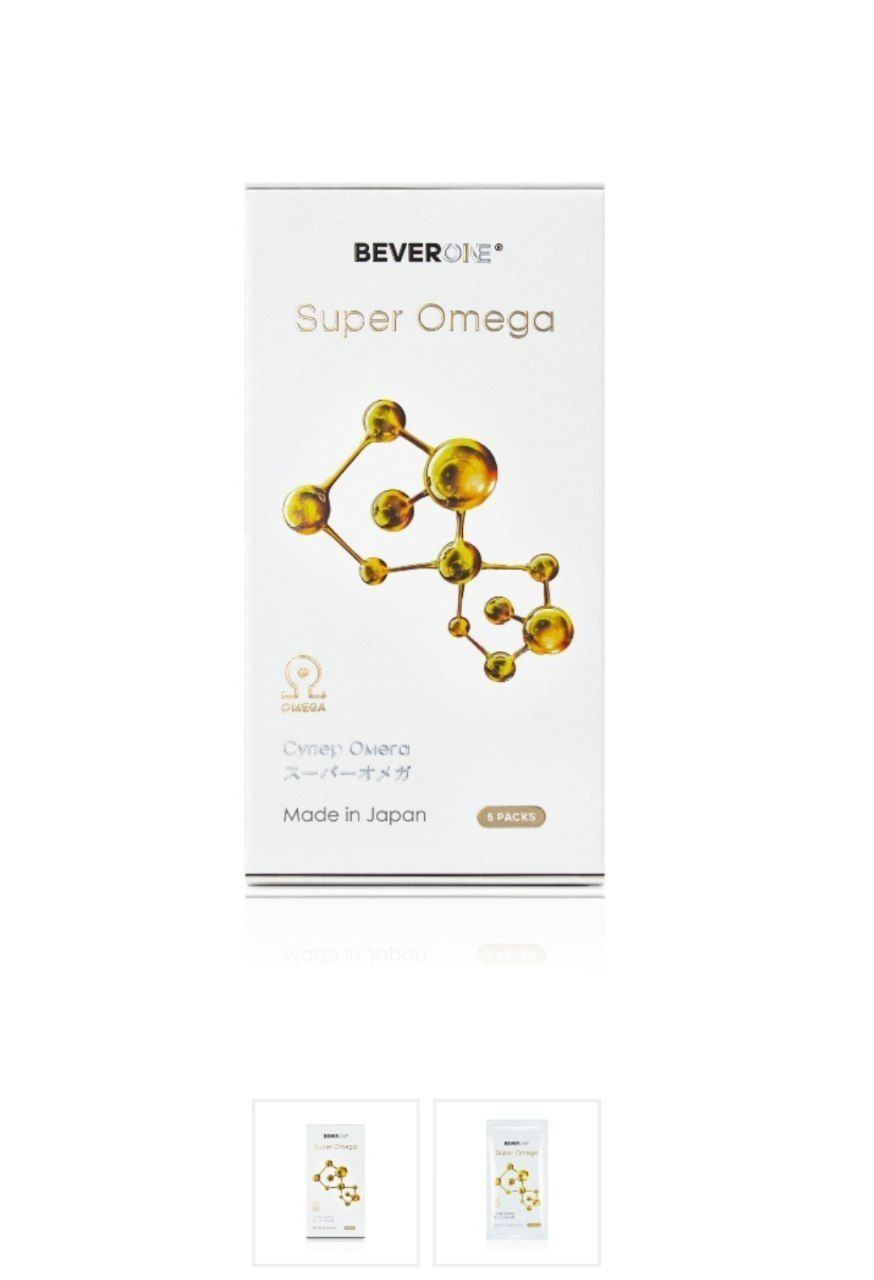 BEVERONE Super Omega kompleksi, 90 ta kapsuladan 5 ta paket