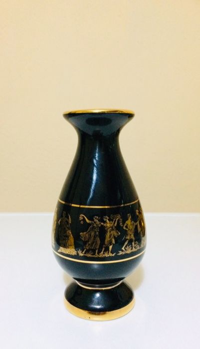 Гръцка Керамична ваза Hand Made in Greece 24K Gold