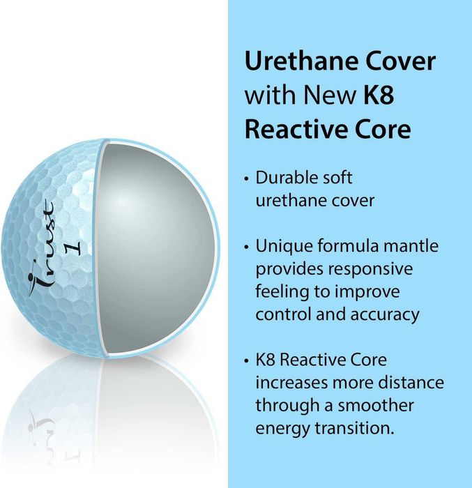 Trust Aurora Blue, топки за голф от 3 части