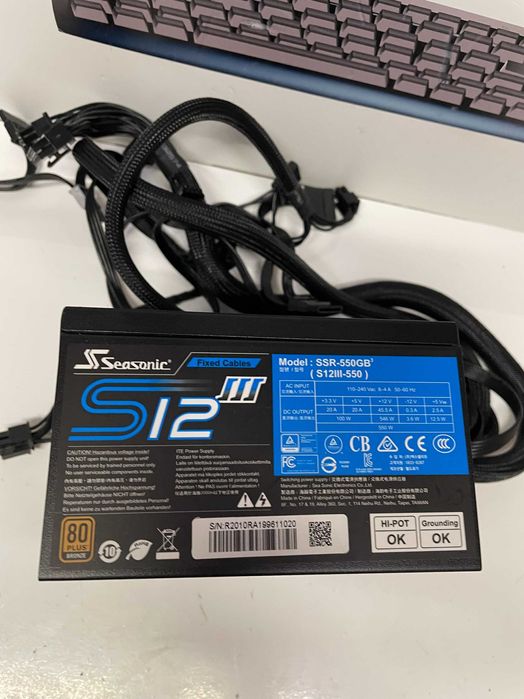 Sursa Seasonic S12III,  SSR-550GB, 550W, ATX 2.3, PFC Activ, 80 PLUS