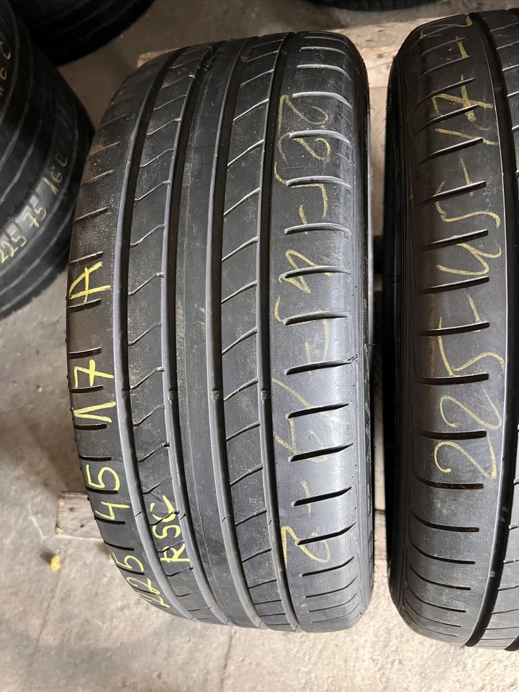 2 anvelope vara 225/45/17 , Dunlop , RunFlat , 6 mm