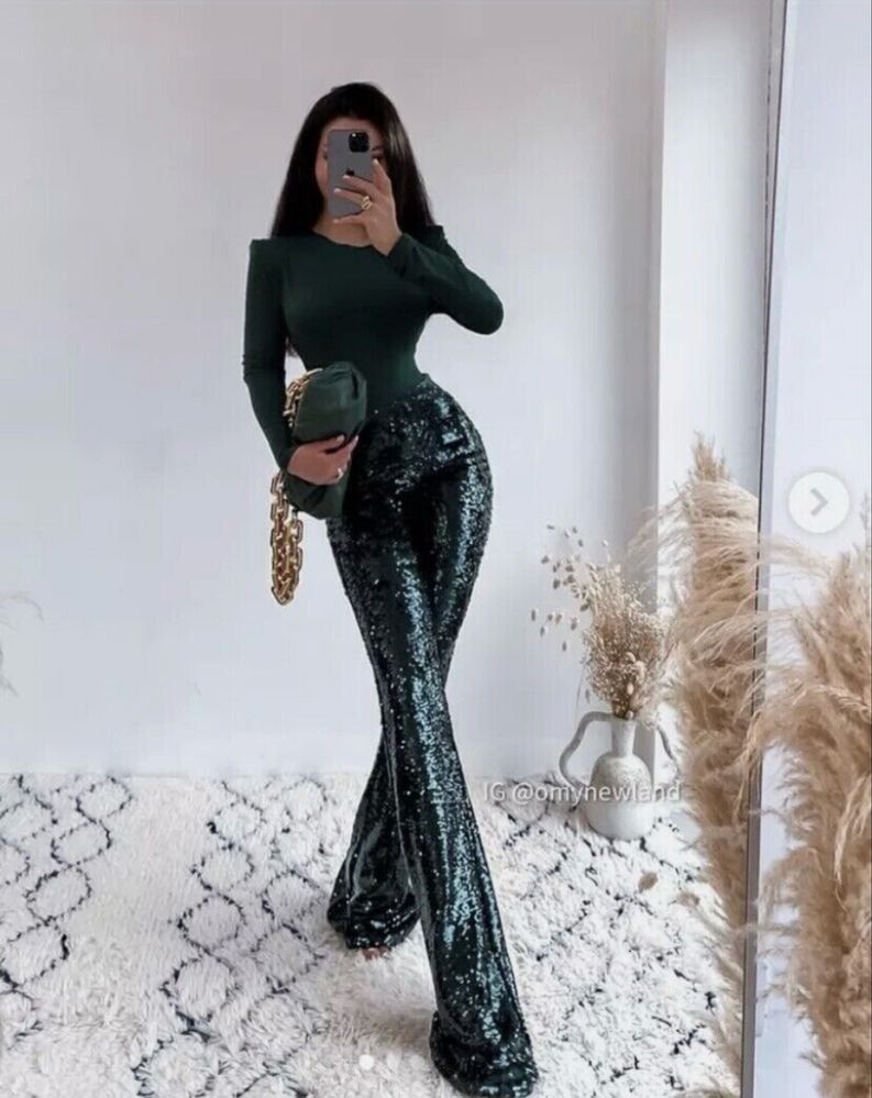 Брюки в пайетках ZARA