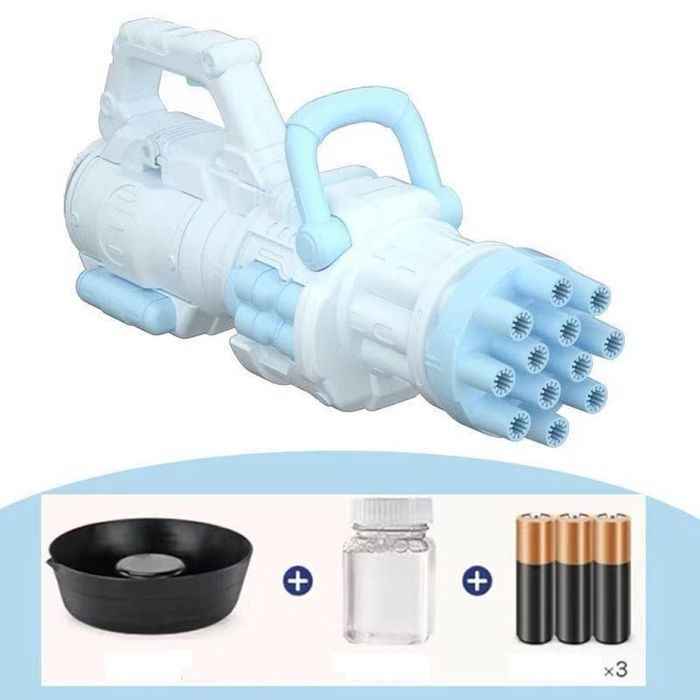 Модерен пистолет за сапунени балончета с батерии и удобна дръжка / Цвя