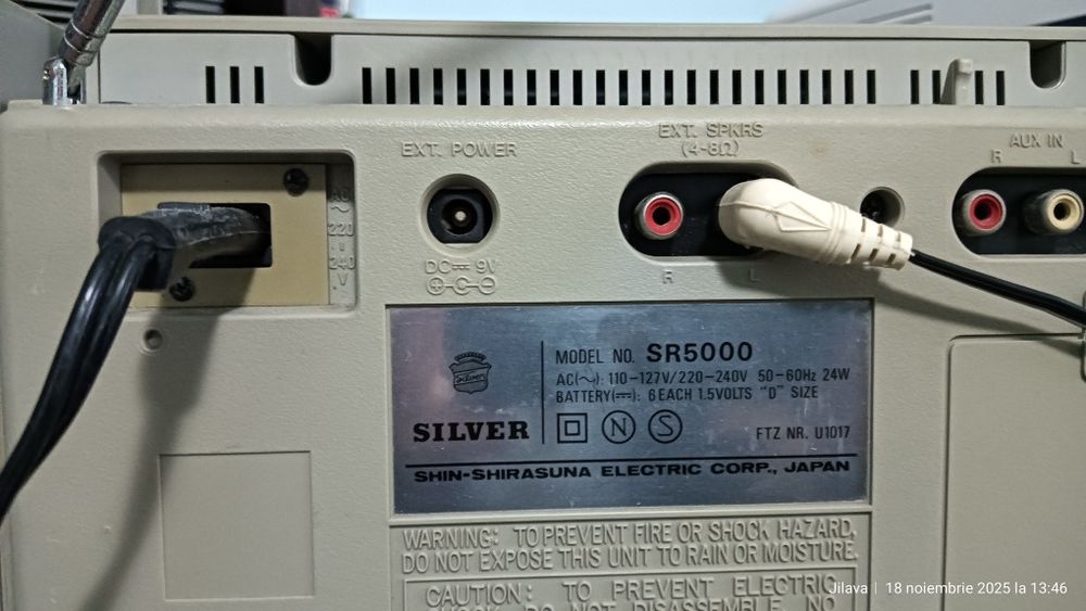 Radiocasetofon Silver