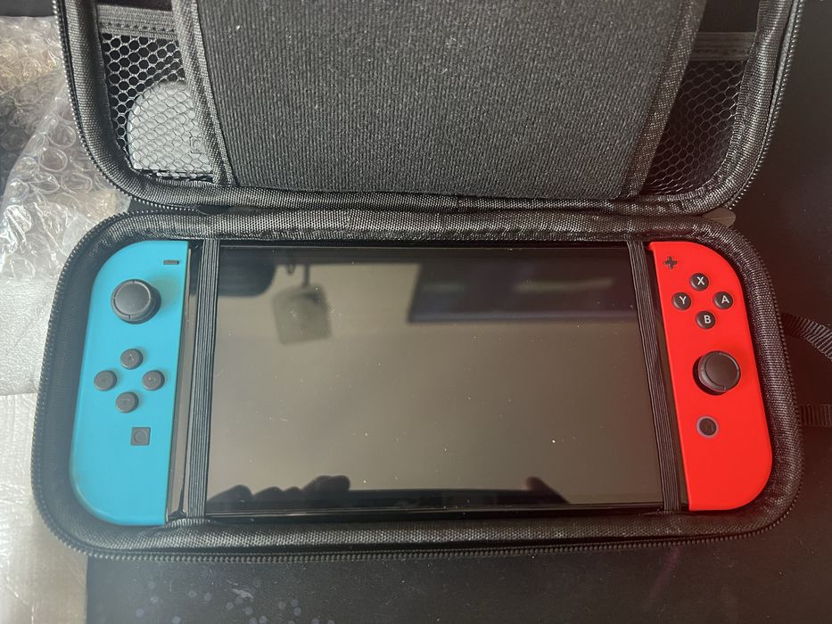 Nintendo Switch OLED + 2 controllere extra (gri)-pachet complet!