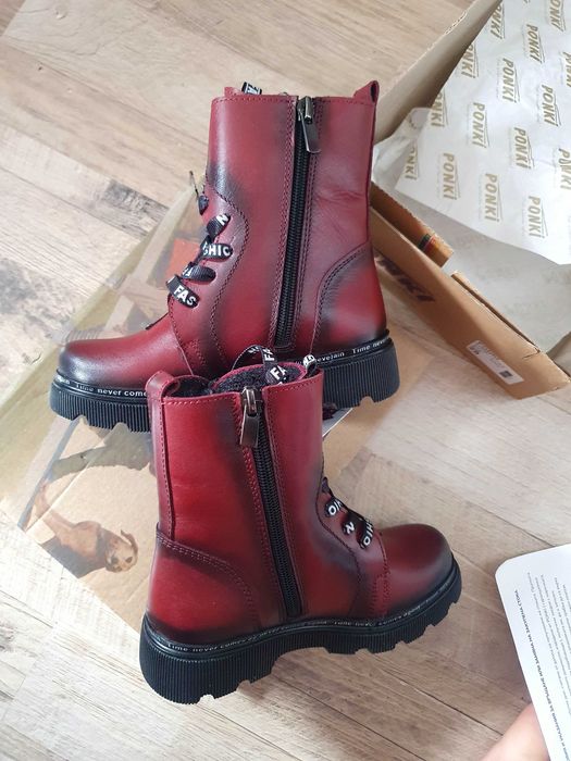 Нови обувки/боти/ ботуши от естествена кожа Понки/Ponki