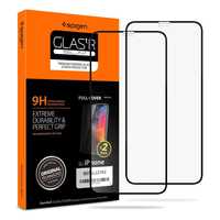 Set 2 folii de sticla Spigen pentru iPhone X / XS / 11 PRO - Black