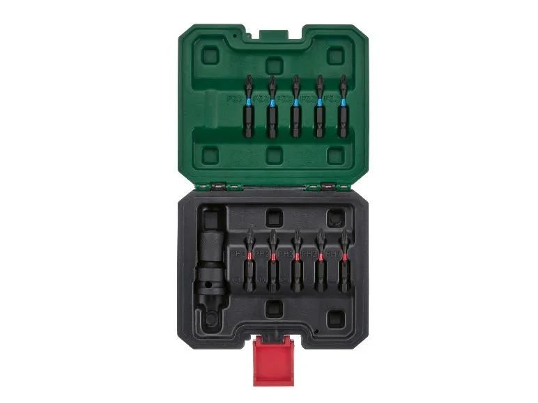 Set adaptor și biti impact 11 piese Parkside