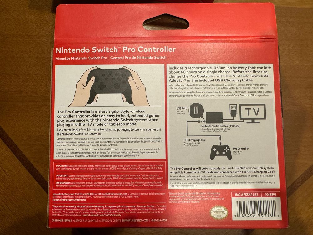 Игровой контроллер Nintendo Switch Pro черный