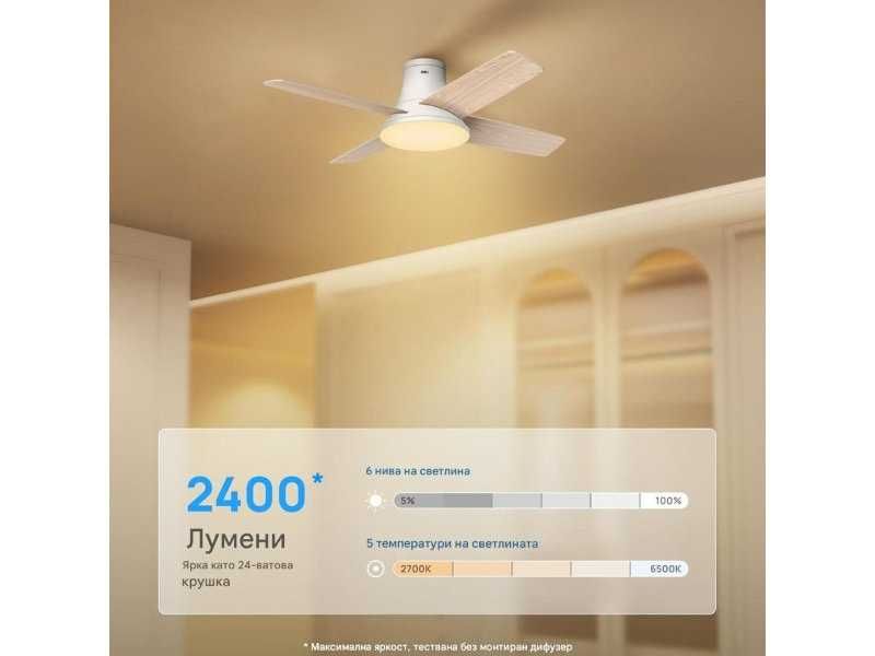 Таванен Вентилатор  с 6 Скорости и LED Осветление Dreo DR-HCF003