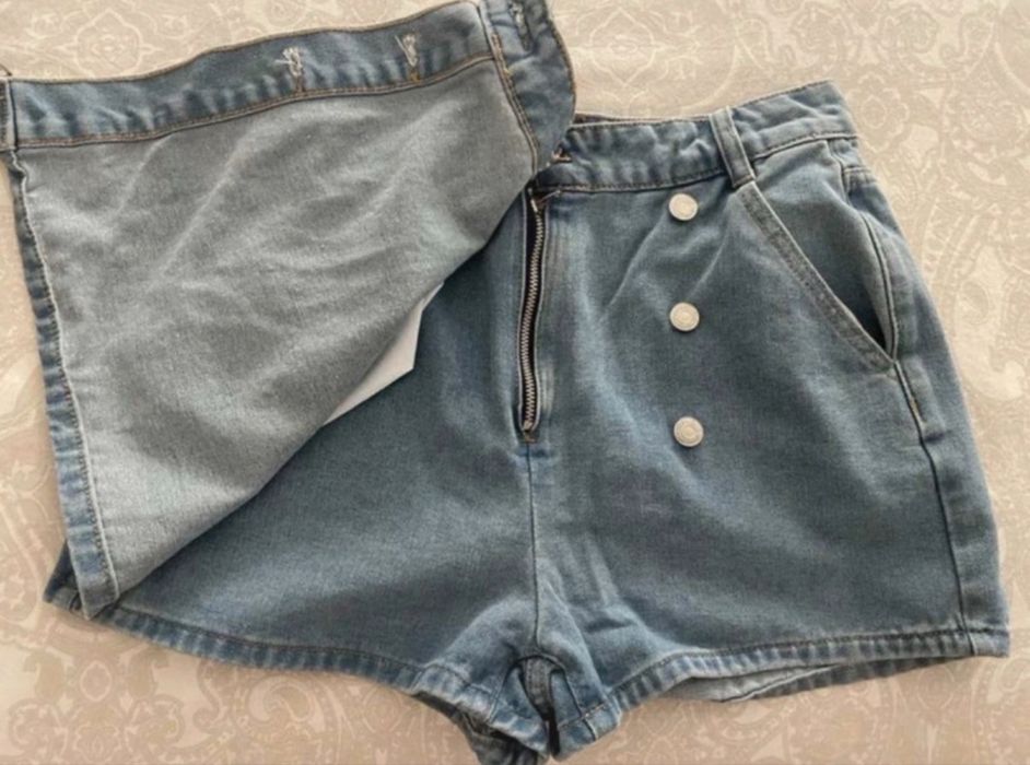 Fusta pantalon denim